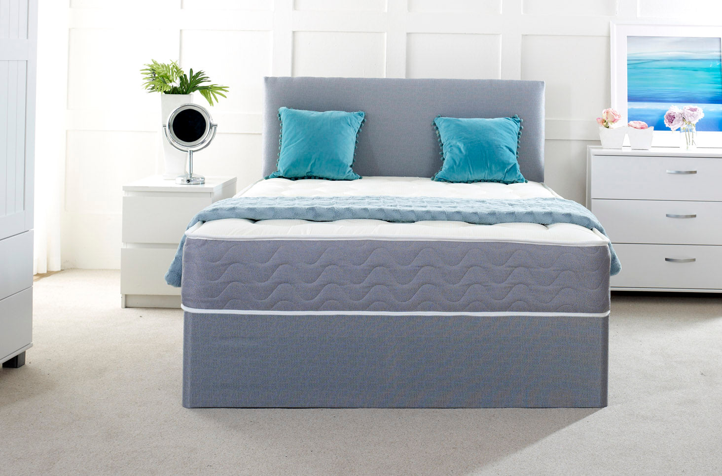 Divan bed set with Drawers options