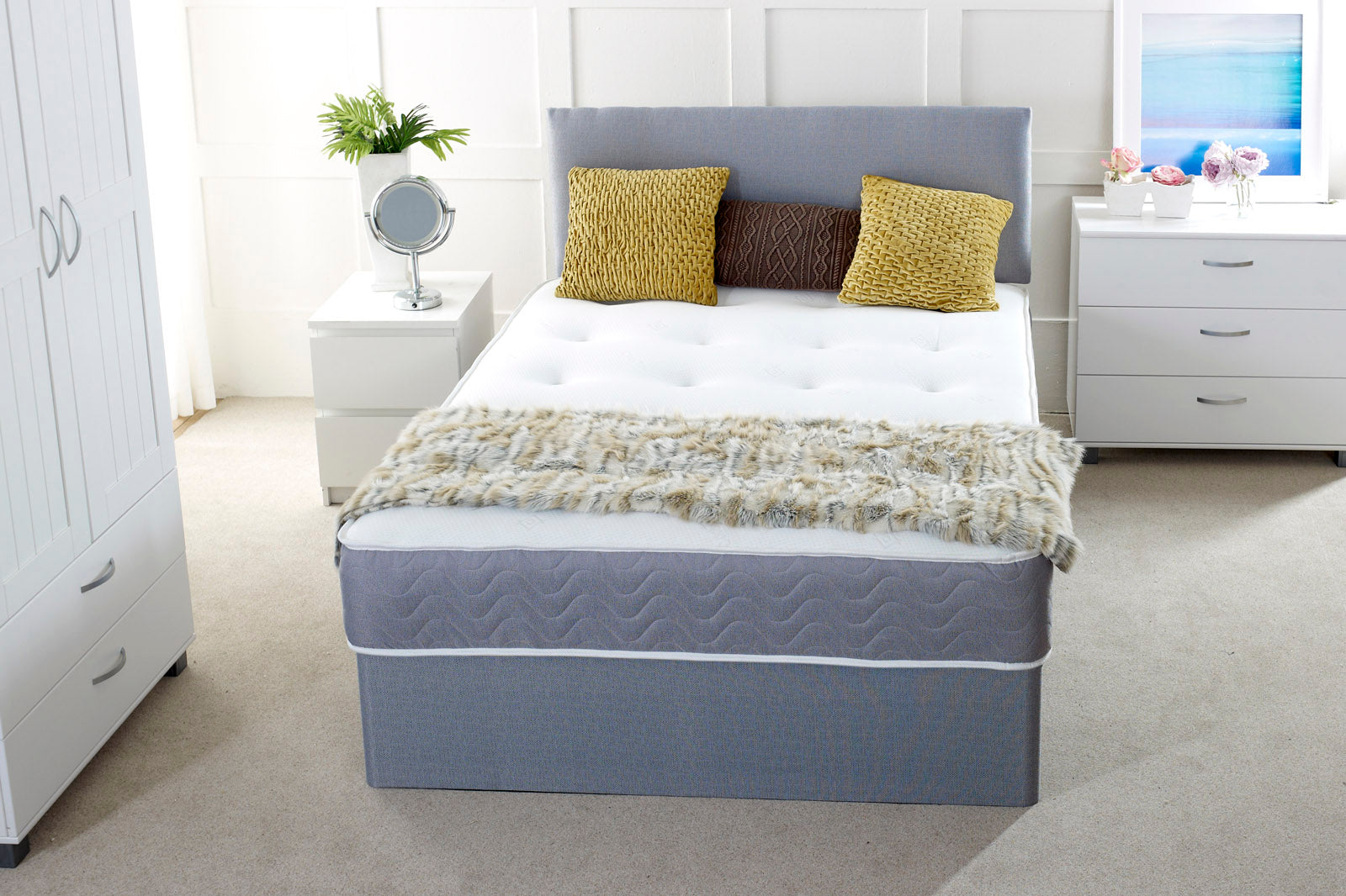 Divan bed set with Drawers options