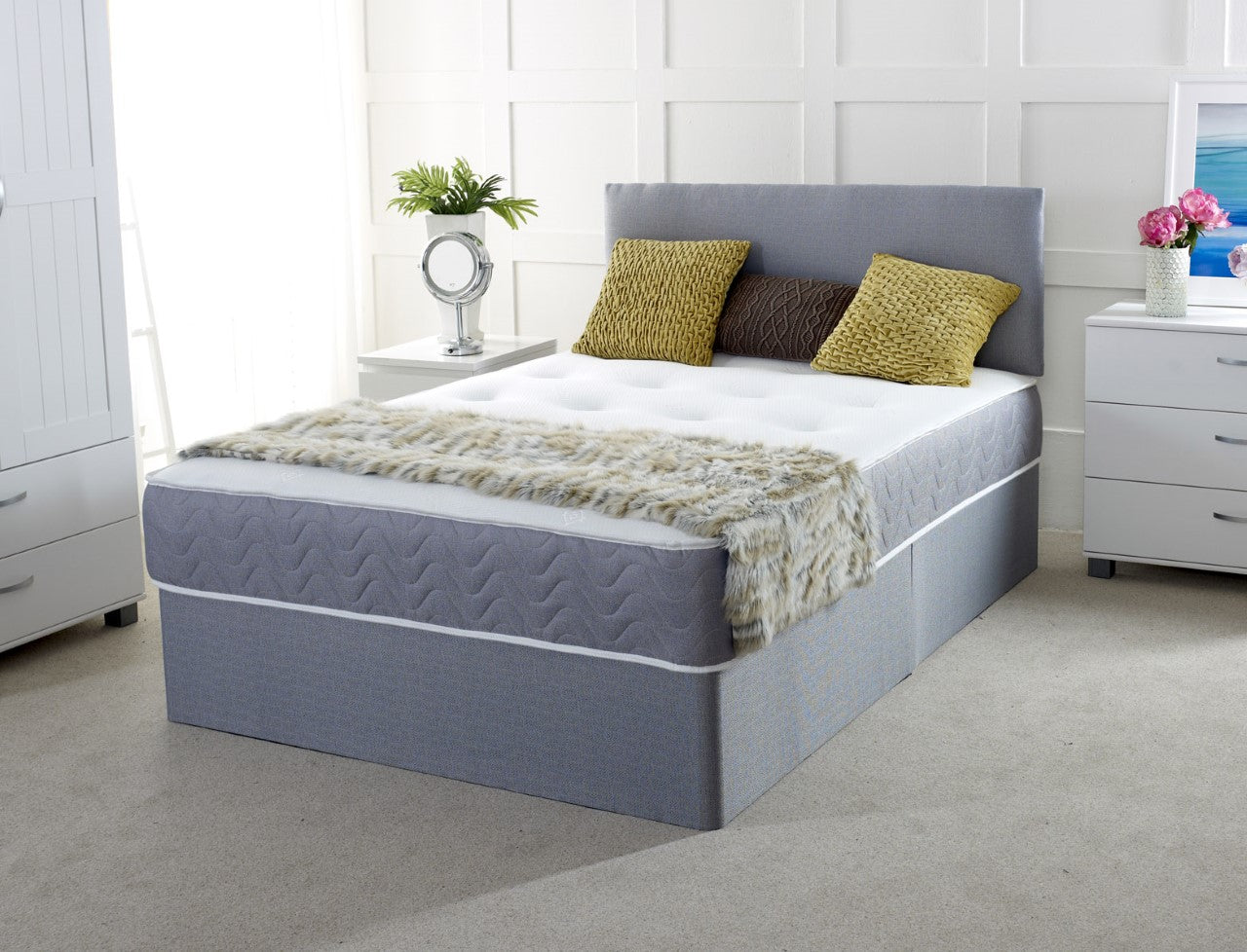 Divan bed set with Drawers options