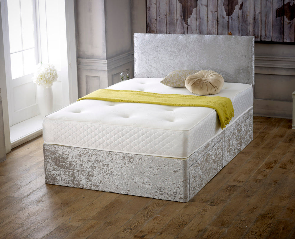 Divan bed set with Memory Mattress and Headboard