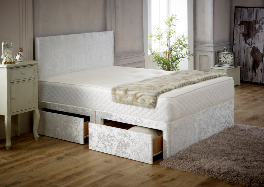 Divan bed set with Memory Mattress and Headboard