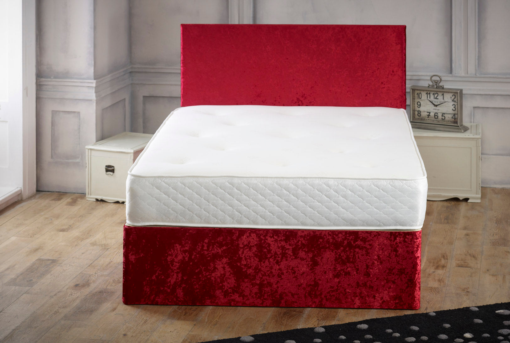 Divan bed set with Memory Mattress and Headboard