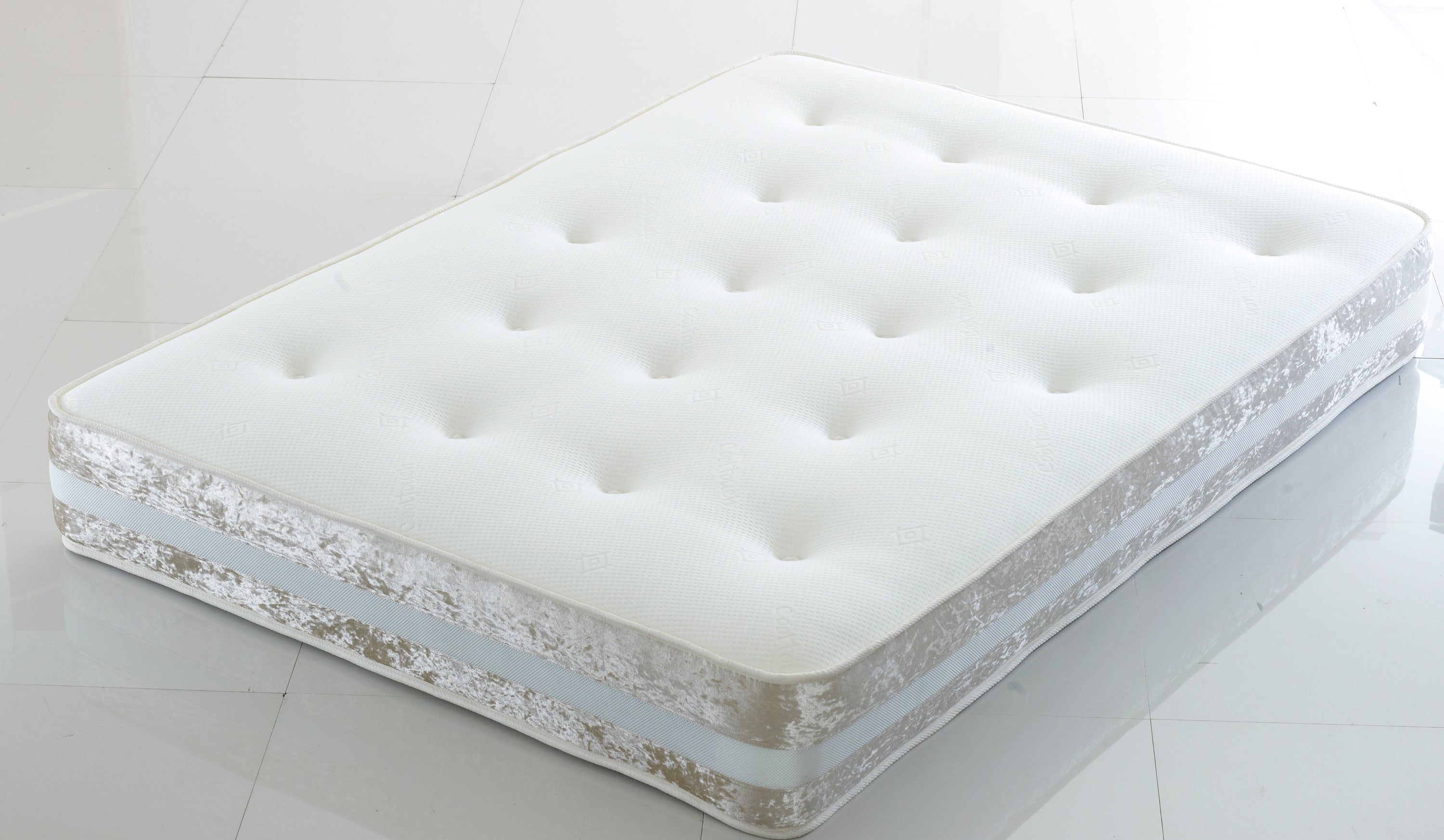 Crushed Velvet Border Memory mattress