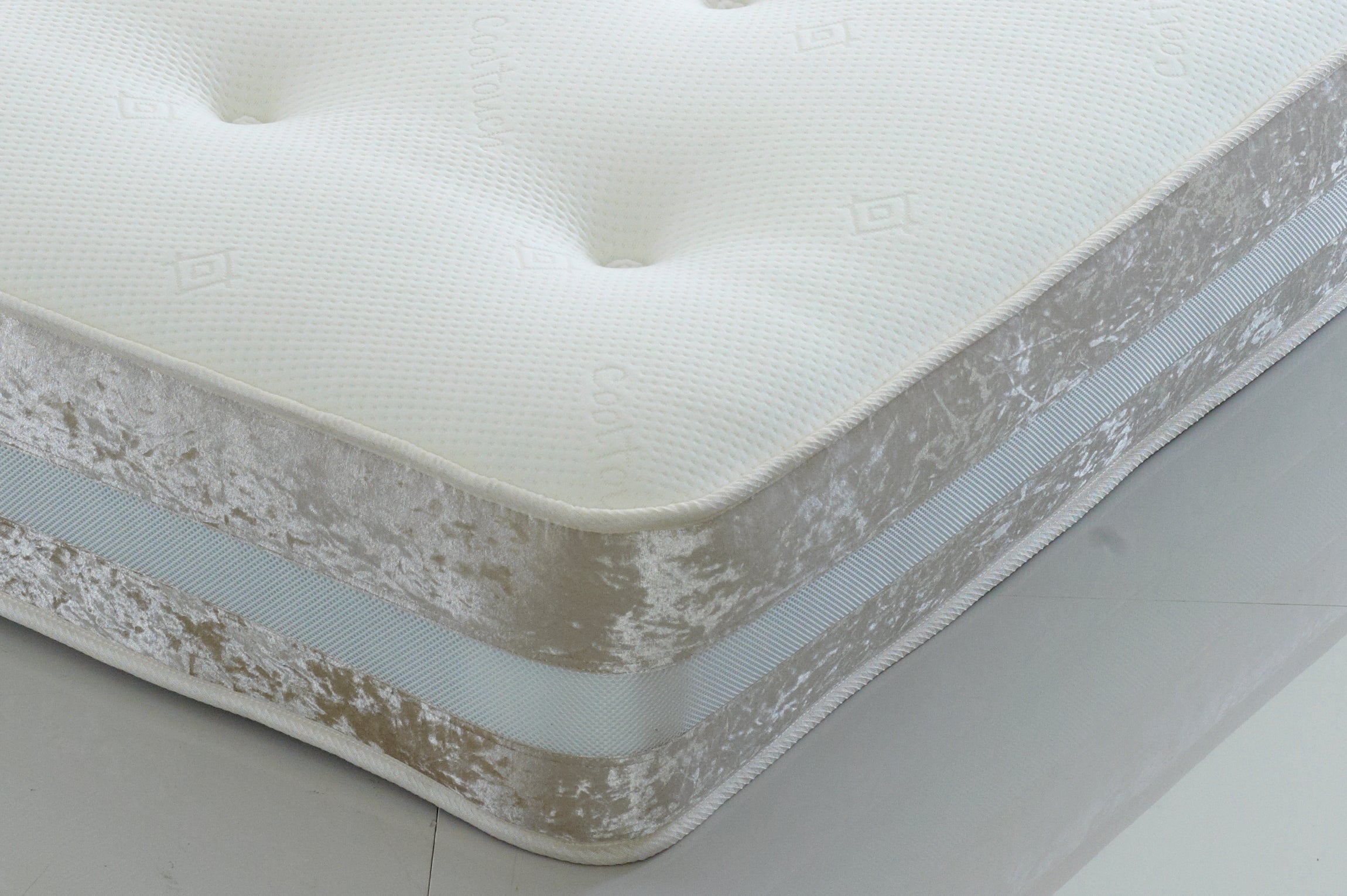 Crushed Velvet Border Memory mattress