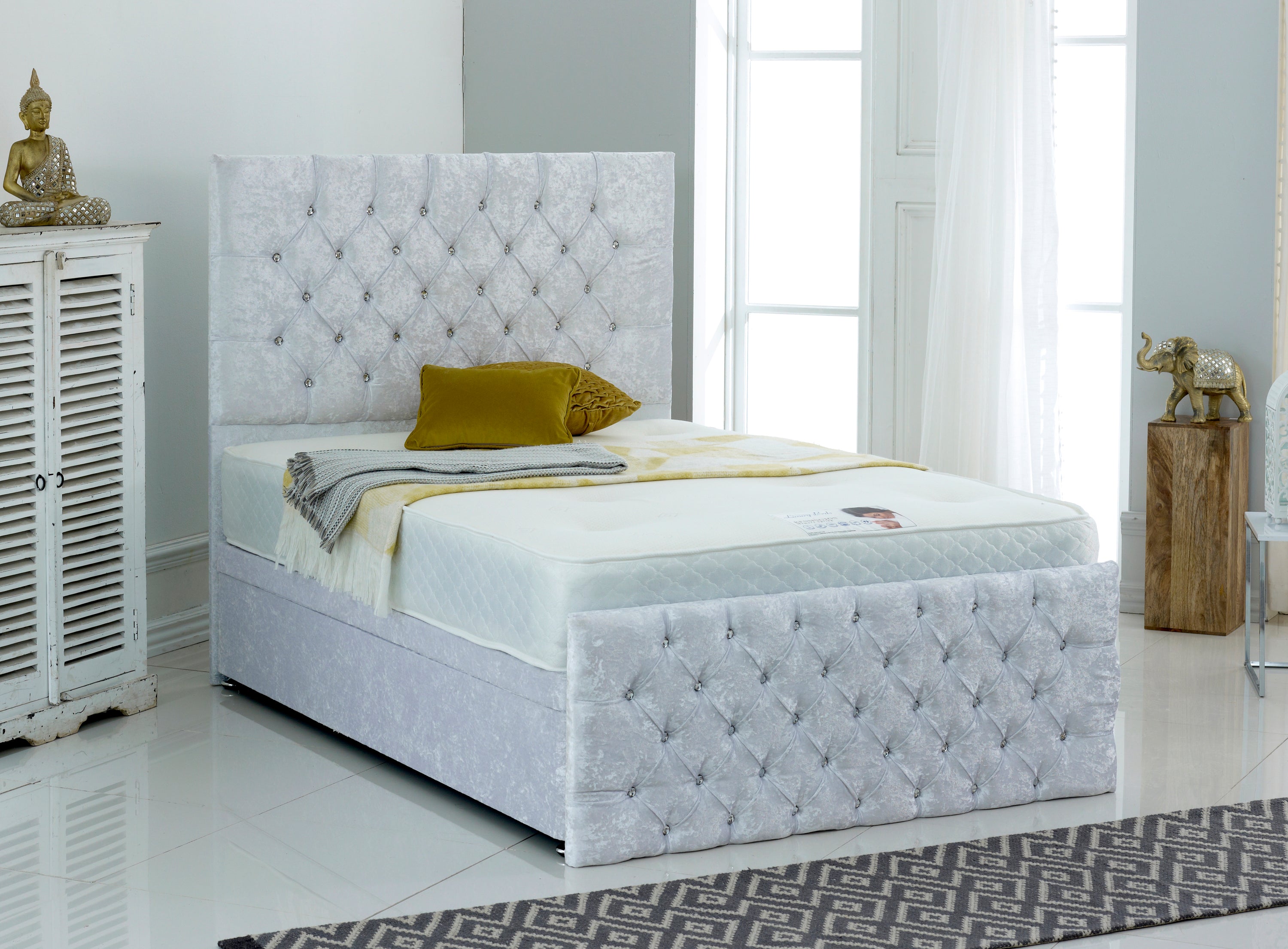 Chesterfield Ottoman Divan bed with Footboard